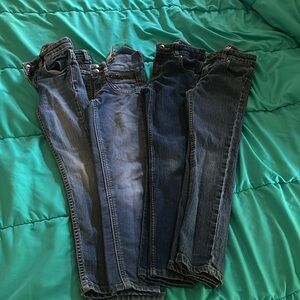 Girls 4 pair of jeans